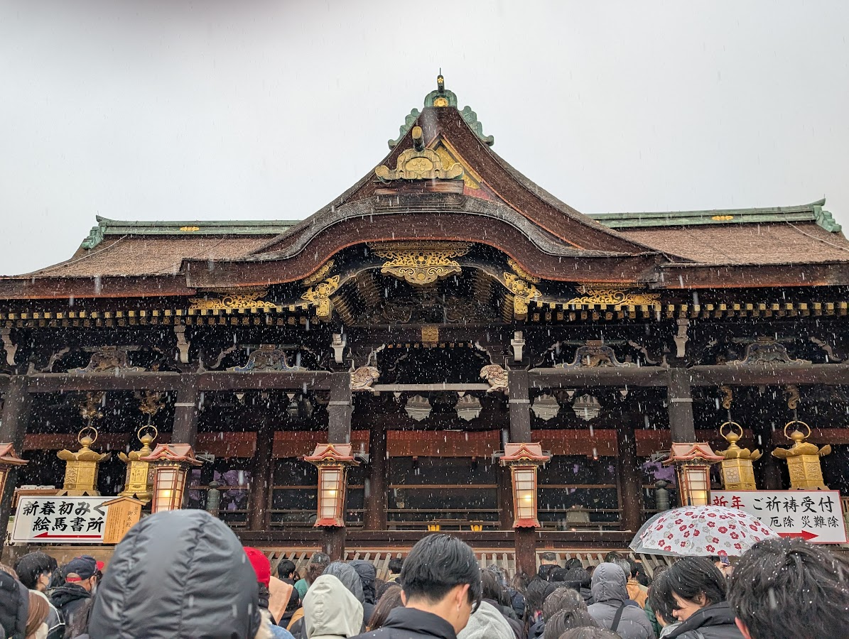 雪中初詣